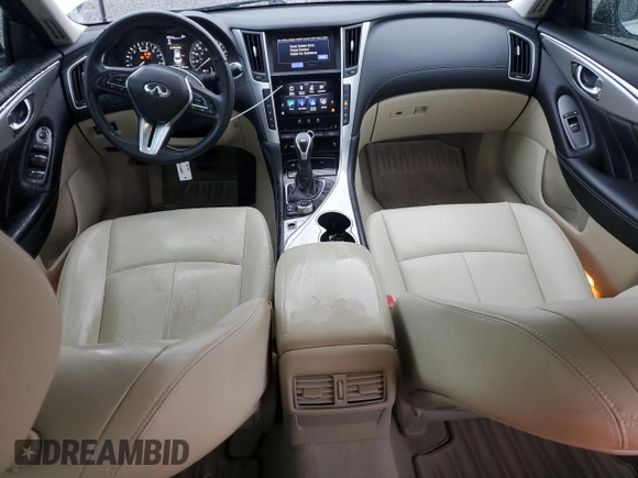 2019 Infiniti Q50 3.0t Signature Edition with VIN JN1EV7AP0KM542788, listed as a Copart auction lot 89372255 with 32,157 mi miles and Salvage Title. Bid and sale history available at carsss.com. Image 8.