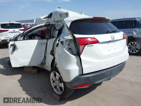 2017 Honda HR-V EX with VIN 3CZRU5H57HM727051, listed as a IAAI auction lot 41712059 with 56,572 mi miles. Bid and sale history available at carsss.com. Image 3.