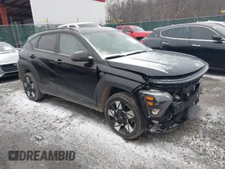 2024 Hyundai Kona SEL with VIN KM8HBCAB8RU085752, listed as a IAAI auction lot 40961834 with 17,974 mi miles. Bid and sale history available at carsss.com. Image 1.