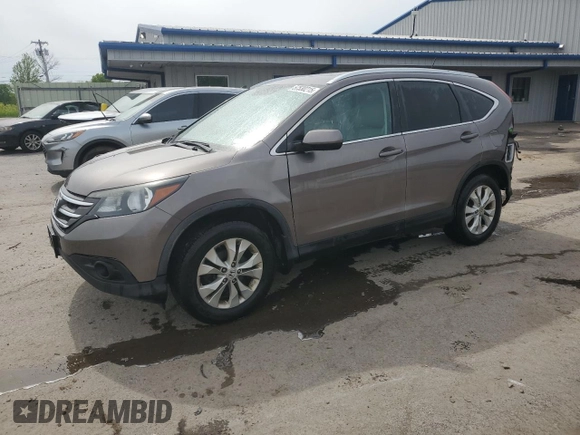 2013 Honda CR-V EX-L z VIN 5J6RM4H76DL080858, wystawiony jako Copart lot #57530215 z przebiegiem 152 046 mil mil oraz Szkoda całkowita • Salvage title. Historia ofert i sprzedaży dostępna na DreamBid. Obrazek 1.