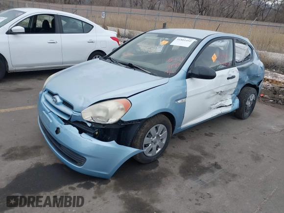 2007 Hyundai Accent GS with VIN KMHCM36CX7U006584, listed as a IAAI auction lot 41801452 with 1 mi miles. Bid and sale history available at carsss.com. Image 2.
