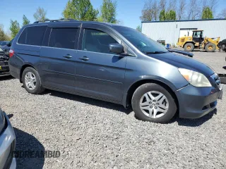 2005 Honda Odyssey EX with VIN 5FNRL38415B009502, listed as a Copart auction lot 53872455 with 205,051 mi miles and Salvage title. Bid and sale history available at DreamBid. Image 4.