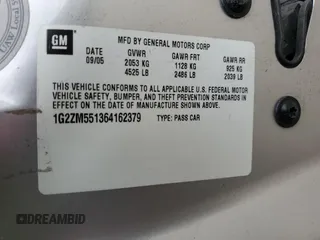 2006 Pontiac G6 GTP z VIN 1G2ZM551364162379, wystawiony jako Copart lot #73416394 z przebiegiem 218 222 mil mil oraz Szkoda całkowita • Salvage title. Historia ofert i sprzedaży dostępna na DreamBid. Obrazek 12.