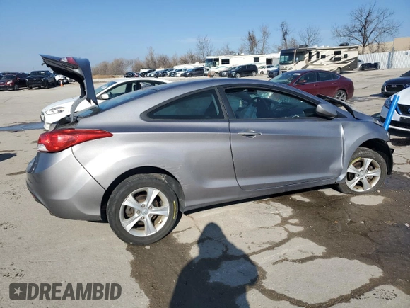 2013 Hyundai Elantra Coupe GS with VIN KMHDH6AE6DU009416, listed as a Copart auction lot 83116824 with 0 mi miles and Salvage Title. Bid and sale history available at carsss.com. Image 3.