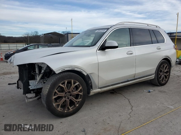 2024 BMW X7 xDrive40i with VIN 5UX23EM05R9U79787, listed as a Copart auction lot 46643245 with 19,793 mi miles and Salvage Title. Bid and sale history available at carsss.com. Image 1.