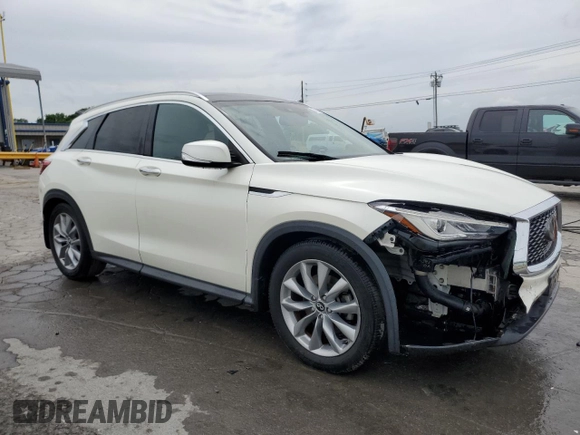 2019 Infiniti QX50 Essential z VIN 3PCAJ5M33KF146674, wystawiony jako Copart lot #57077965 z przebiegiem 73 185 mil mil oraz Szkoda całkowita • Salvage title. Historia ofert i sprzedaży dostępna na DreamBid. Obrazek 4.