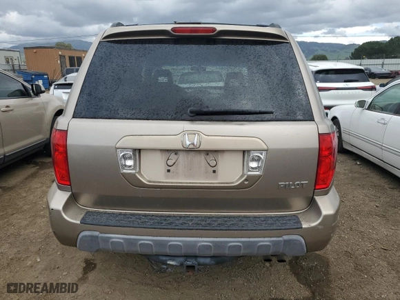 2004 Honda Pilot EX with VIN 2HKYF18604H616337, listed as a Copart auction lot 48923445 with 222,022 mi miles and Salvage Title. Bid and sale history available at carsss.com. Image 6.