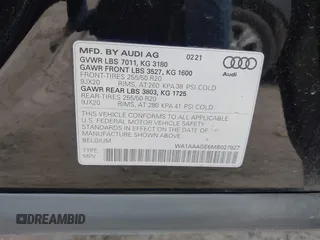 2021 Audi e-tron Premium with VIN WA1AAAGE6MB027927, listed as a IAAI auction lot 41603440 with 111,631 mi miles. Bid and sale history available at carsss.com. Image 9.