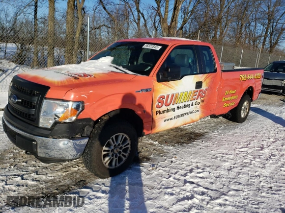2014 Ford F-150 XL with VIN 1FTVX1EF6EKD36882, listed as a Copart auction lot 88322845 with 205,422 mi miles and Salvage title. Bid and sale history available at DreamBid. Image 1.