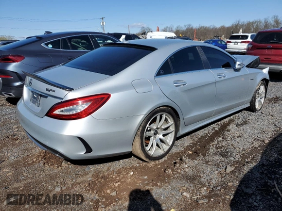 2015 Mercedes-Benz CLS-Class CLS 400 with VIN WDDLJ6HB9FA148000, listed as a Copart auction lot 52300255 with 98,709 mi miles and Salvage Title. Bid and sale history available at carsss.com. Image 3.