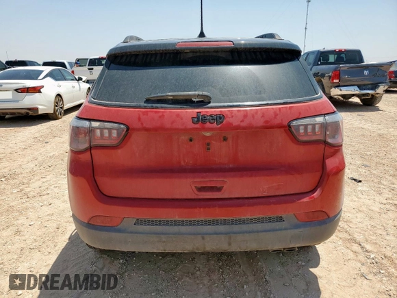 2018 Jeep Compass Latitude with VIN 3C4NJCBB7JT300156, listed as a Copart auction lot 58163375 with 84,702 mi miles and Salvage title. Bid and sale history available at DreamBid. Image 6.