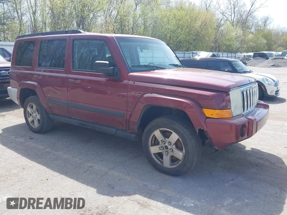 2007 Jeep Commander Sport with VIN 1J8HG48K27C661932, listed as a IAAI auction lot 42132895 with 255,707 mi miles. Bid and sale history available at carsss.com. Image 1.