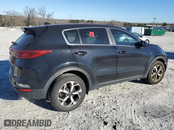 2021 Kia Sportage LX with VIN KNDPMCAC5M7845064, listed as a Copart auction lot 47319165 with 90,896 mi miles and Salvage Title. Bid and sale history available at carsss.com. Image 3.