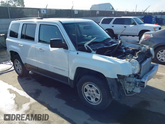 2016 Jeep Patriot Sport SE with VIN 1C4NJPBA5GD722505, listed as a IAAI auction lot 42012785 with Not Provided miles and . Bid and sale history available at carsss.com. Image 1.