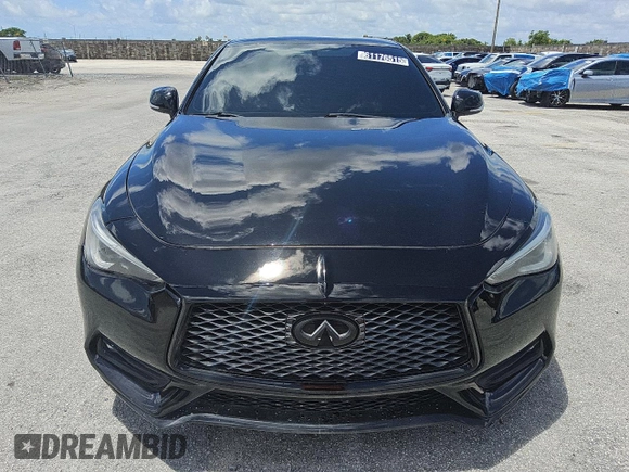 2017 Infiniti Q60 Red Sport 400 with VIN JN1FV7EL1HM701080, listed as a Copart auction lot 61176515 with 97,465 mi miles and Clean title. Bid and sale history available at DreamBid. Image 5.
