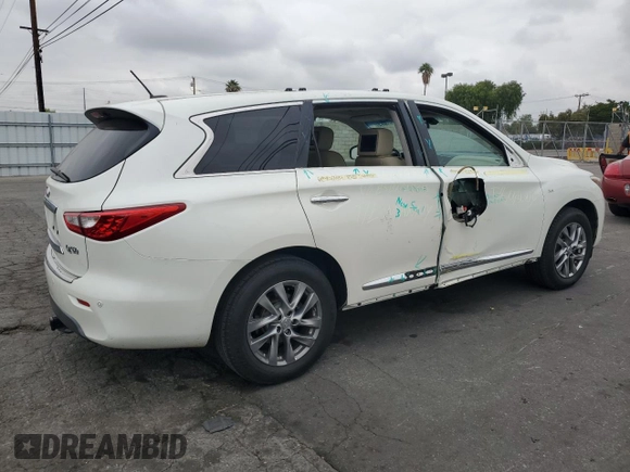 2015 Infiniti QX60 with VIN 5N1AL0MN4FC508766, listed as a Copart auction lot 53473045 with 91,920 mi miles and Salvage Title. Bid and sale history available at DreamBid. Image 3.
