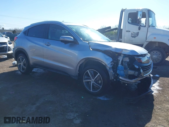 2021 Honda HR-V EX with VIN 3CZRU6H53MM714572, listed as a IAAI auction lot 42039620 with 67,167 mi miles. Bid and sale history available at carsss.com. Image 1.