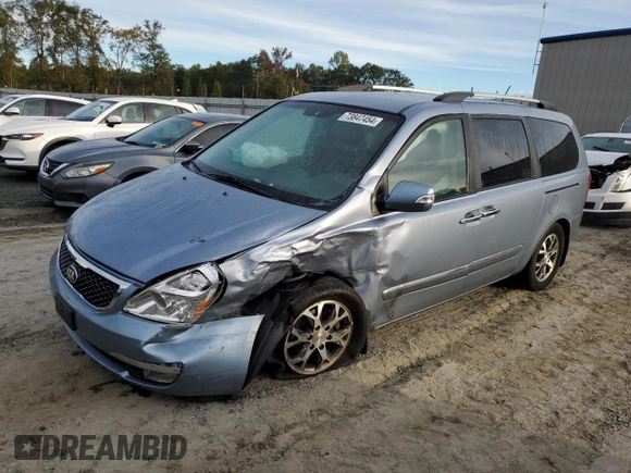 2014 Kia Sedona EX with VIN KNDMH4C72E6555952, listed as a Copart auction lot 73847454 with 136,533 mi miles and Salvage Title. Bid and sale history available at carsss.com. Image 1.