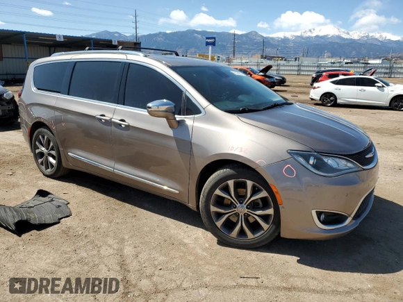 2017 Chrysler Pacifica Limited with VIN 2C4RC1GG2HR727536, listed as a Copart auction lot 51198855 with 108,494 mi miles and Salvage Title. Bid and sale history available at DreamBid. Image 4.