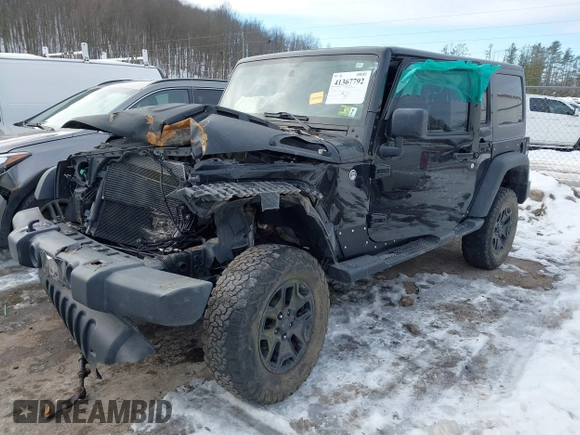 2017 Jeep Wrangler Unlimited Sport with VIN 1C4BJWDG1HL559261, listed as a IAAI auction lot 41367792 with 96,284 mi miles. Bid and sale history available at carsss.com. Image 21.