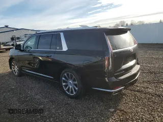 2021 Cadillac Escalade ESV 4WD Premium Luxury Platinum z VIN 1GYS4MKLXMR343647, wystawiony jako Copart lot #54964225 z przebiegiem 102 111 mil mil oraz Nie do naprawy • Non repairable. Historia ofert i sprzedaży dostępna na DreamBid. Obrazek 2.