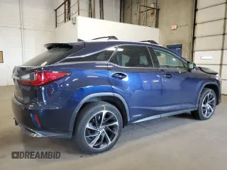 2018 Lexus RX 450h with VIN 2T2BGMCA9JC021481, listed as a Copart auction lot 57111405 with 186,533 mi miles and Salvage title. Bid and sale history available at DreamBid. Image 3.