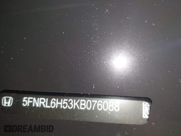 2019 Honda Odyssey EX with VIN 5FNRL6H53KB076088, listed as a IAAI auction lot 42481693 with 47,518 mi miles and . Bid and sale history available at DreamBid. Image 18.