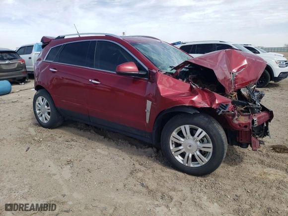 2012 Cadillac SRX Luxury Collection with VIN 3GYFNAE33CS573762, listed as a Copart auction lot 49530265 with 0 mi miles and Salvage Title. Bid and sale history available at carsss.com. Image 4.