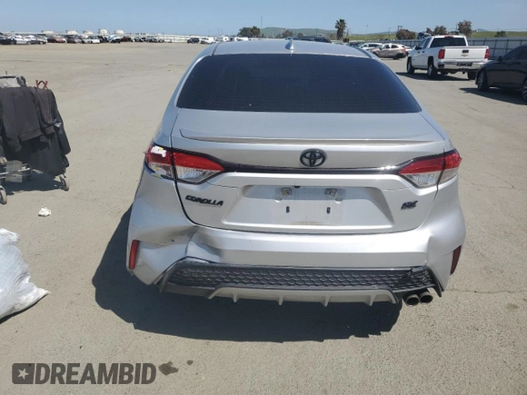 2020 Toyota Corolla SE with VIN JTDS4RCE0LJ044040, listed as a Copart auction lot 52443505 with 108,850 mi miles and Salvage Title. Bid and sale history available at carsss.com. Image 6.