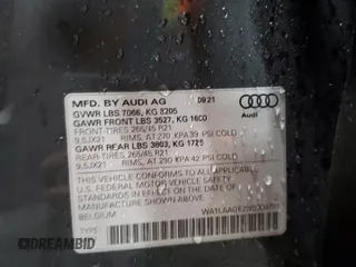 2022 Audi e-tron Premium Plus with VIN WA1LAAGE2NB009791, listed as a Copart auction lot 83365324 with 23,763 mi miles and Salvage title. Bid and sale history available at DreamBid. Image 14.