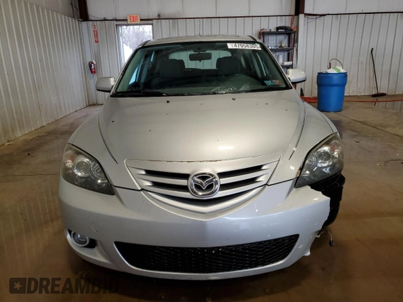 2005 Mazda 3 s with VIN JM1BK343751242648, listed as a Copart auction lot 47058305 with 170,733 mi miles and Salvage Title. Bid and sale history available at carsss.com. Image 5.