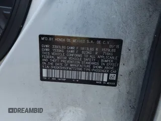 2015 Honda Fit LX with VIN 3HGGK5H50FM772396, listed as a IAAI auction lot 42112723 with 125,419 mi miles and . Bid and sale history available at carsss.com. Image 9.