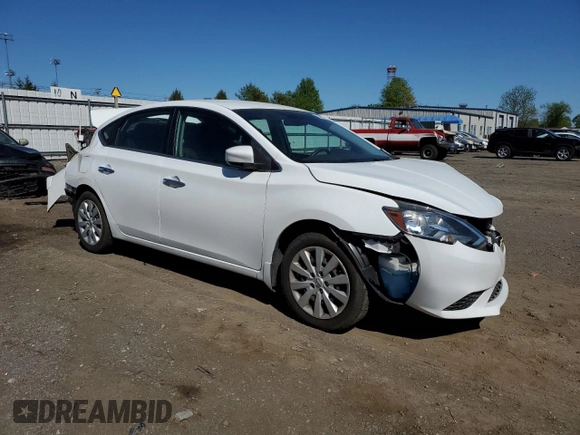 2017 Nissan Sentra SV with VIN 3N1AB7AP8HY409449, listed as a Copart auction lot 54801505 with 88,054 mi miles and Salvage title. Bid and sale history available at DreamBid. Image 4.