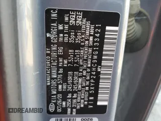 2021 Kia Telluride LX с VIN 5XYP24HC9MG133421, выставлен на аукционе Copart как лот 58063185 с пробегом 110 588 миль миль и Списание • Salvage title. История ставок и продаж доступна на DreamBid. Изображение 13.