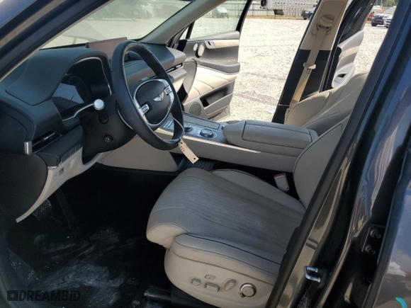 2023 Genesis GV80 with VIN KMUHBDSB0PU111862, listed as a Copart auction lot 77570374 with 24,585 mi miles and Salvage Title. Bid and sale history available at carsss.com. Image 7.