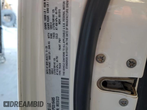 2023 Ram 2500 Tradesman with VIN 3C6UR5CJ1PG516485, listed as a Copart auction lot 86371224 with 77,194 mi miles and Salvage title. Bid and sale history available at DreamBid. Image 14.