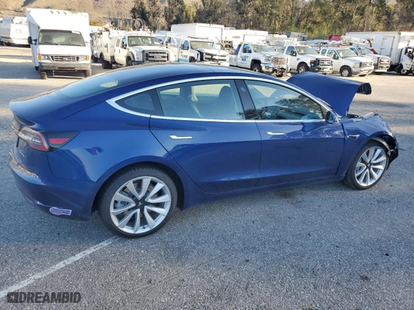 2019 Tesla Model 3 Long Range with VIN 5YJ3E1EB8KF406613, listed as a Copart auction lot 45792945 with 97,665 mi miles and Salvage Title. Bid and sale history available at carsss.com. Image 3.