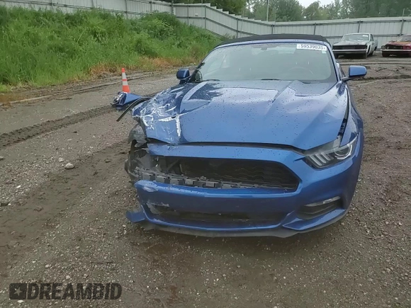 2017 Ford Mustang V6 with VIN 1FATP8EM9H5317444, listed as a Copart auction lot 59539035 with 54,727 mi miles and Clean title. Bid and sale history available at DreamBid. Image 14.
