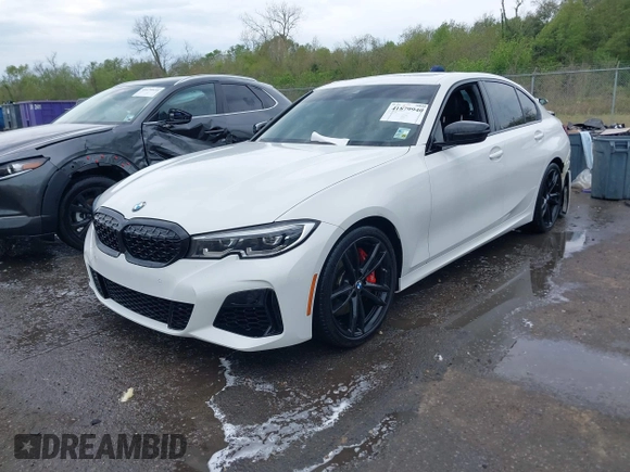 2021 BMW 3 Series M340i with VIN 3MW5U7J01M8B74069, listed as a IAAI auction lot 41879940 with 61,721 mi miles. Bid and sale history available at carsss.com. Image 17.