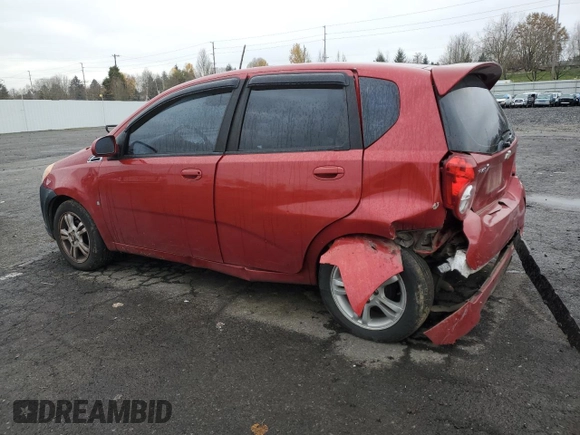 2009 Chevrolet Aveo 2LT z VIN KL1TG66E59B652927, wystawiony jako Copart lot #81853464 z przebiegiem 113 538 mil mil oraz Szkoda całkowita • Salvage title. Historia ofert i sprzedaży dostępna na DreamBid. Obrazek 2.