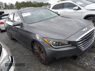 2015 Hyundai Genesis 5.0L with VIN KMHGN4JF7FU076421, listed as a IAAI auction lot 41698201 with 68,672 mi miles. Bid and sale history available at carsss.com. Image 1.