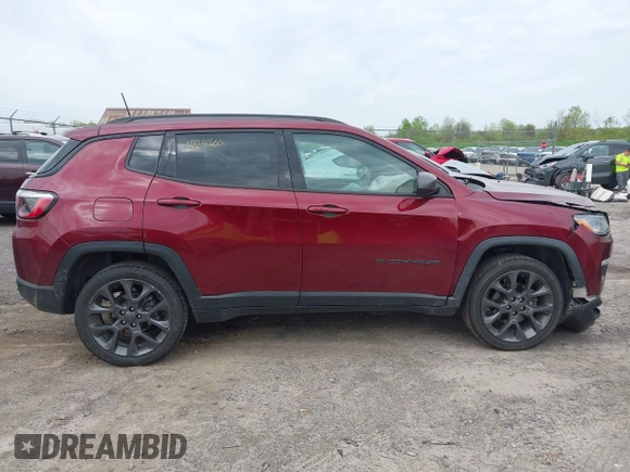 2021 Jeep Compass 80th Anniversary with VIN 3C4NJDEB9MT551945, listed as a IAAI auction lot 42241600 with 33,020 mi miles and . Bid and sale history available at DreamBid. Image 13.