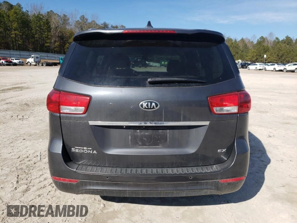 2016 Kia Sedona SX with VIN KNDMC5C11G6168909, listed as a Copart auction lot 42116425 with 69,117 mi miles and Salvage Title. Bid and sale history available at carsss.com. Image 6.