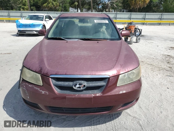 2007 Hyundai Sonata GLS with VIN 5NPET46CX7H236450, listed as a Copart auction lot 53999375 with 137,596 mi miles and Salvage Title. Bid and sale history available at DreamBid. Image 5.