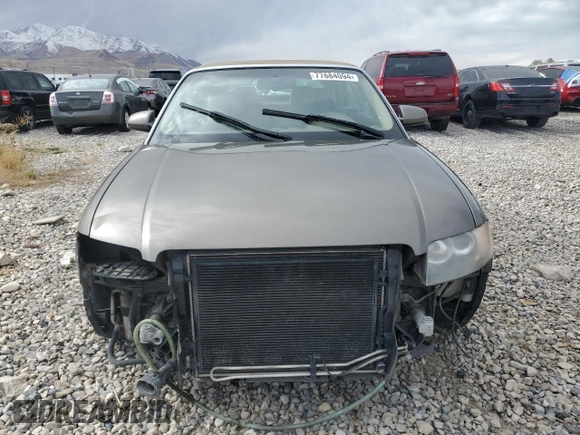 2006 Audi A4 3.0L with VIN WAUDT48H56K000631, listed as a Copart auction lot 77684094 with 92,886 mi miles and Salvage Title. Bid and sale history available at carsss.com. Image 5.