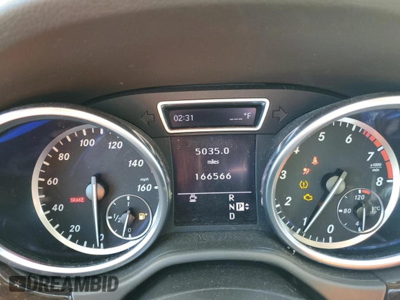 2012 Mercedes-Benz M ML 350 with VIN 4JGDA5HB4CA076509, listed as a Copart auction lot 45131285 with 166,566 mi miles and Salvage Title. Bid and sale history available at carsss.com. Image 9.