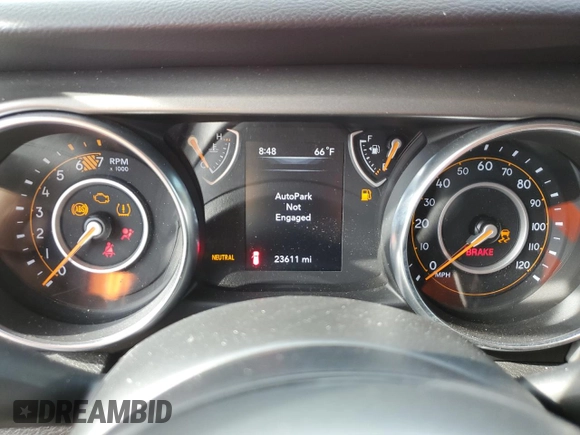 2023 Jeep Wrangler Sport S with VIN 1C4HJXDN5PW687059, listed as a Copart auction lot 56291725 with 23,611 mi miles and Non repairable. Bid and sale history available at DreamBid. Image 9.