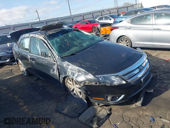 2012 Ford Fusion SEL with VIN 3FAHP0JG5CR347540, listed as a IAAI auction lot 41834383 with 1 mi miles. Bid and sale history available at carsss.com. Image 1.