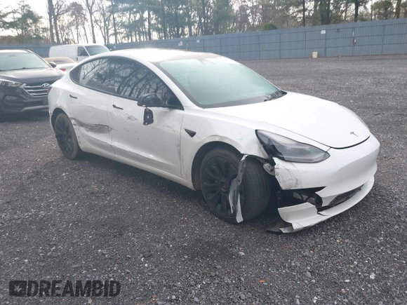 2021 Tesla Model 3 Long Range with VIN 5YJ3E1EB8MF974007, listed as a IAAI auction lot 41915513 with 107,354 mi miles and . Bid and sale history available at carsss.com. Image 1.