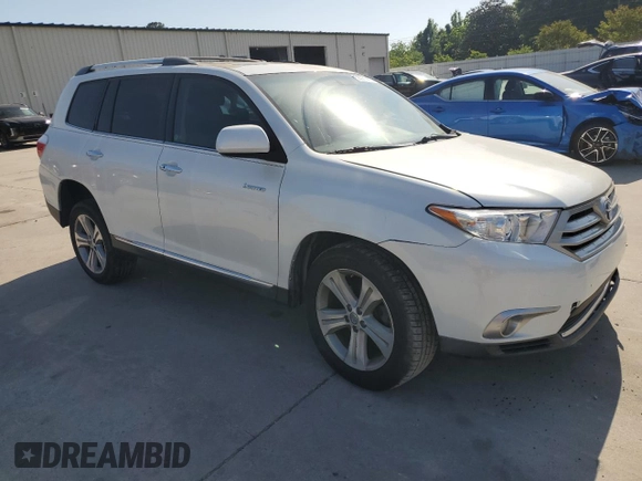 2012 Toyota Highlander Limited with VIN 5TDDK3EH4CS157298, listed as a Copart auction lot 55071475 with 169,477 mi miles and Salvage title. Bid and sale history available at DreamBid. Image 4.